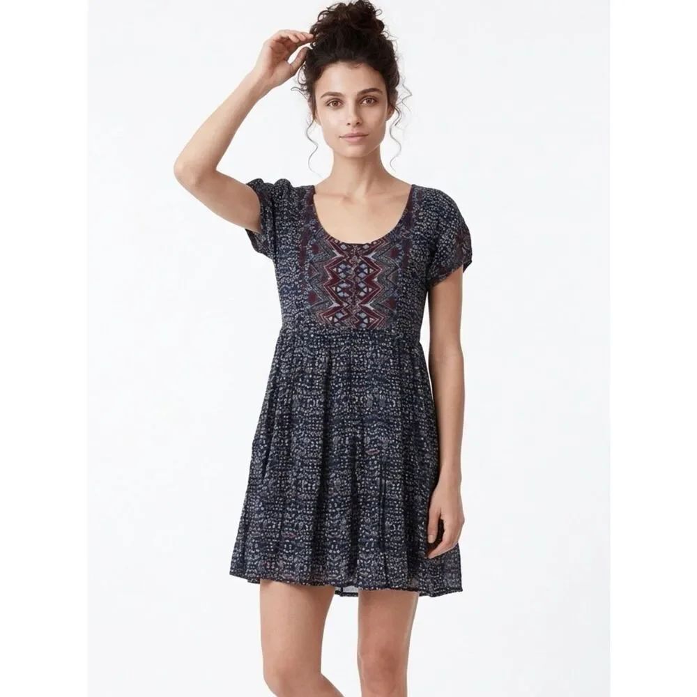FREE PEOPLE | Boho Dress Tunic Cutout Back X-Small